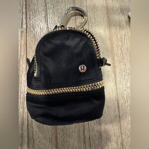 Lululemon Citi Adventurer Nano Velour Mini Backpack Keychain - Black
